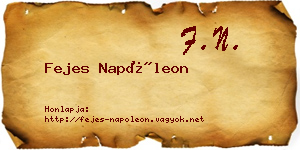 Fejes Napóleon névjegykártya